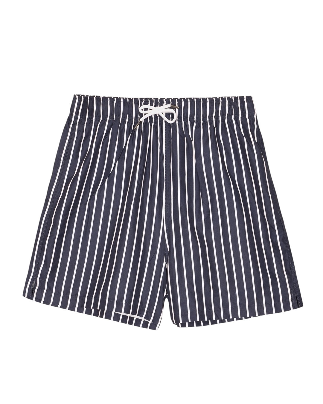 Striped Navy Blue Swim Shorts