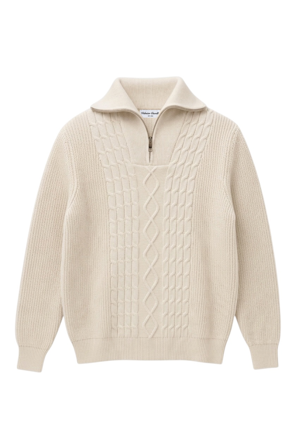 Cable Knit Quarter Zip